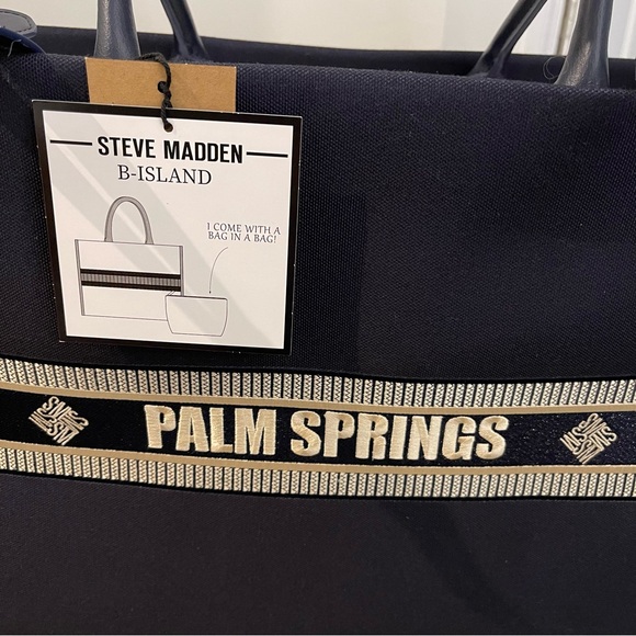 SM Tote Work Travel Bag in Palm Springs Navy Blue *VIRAL* - Picture 3 of 4